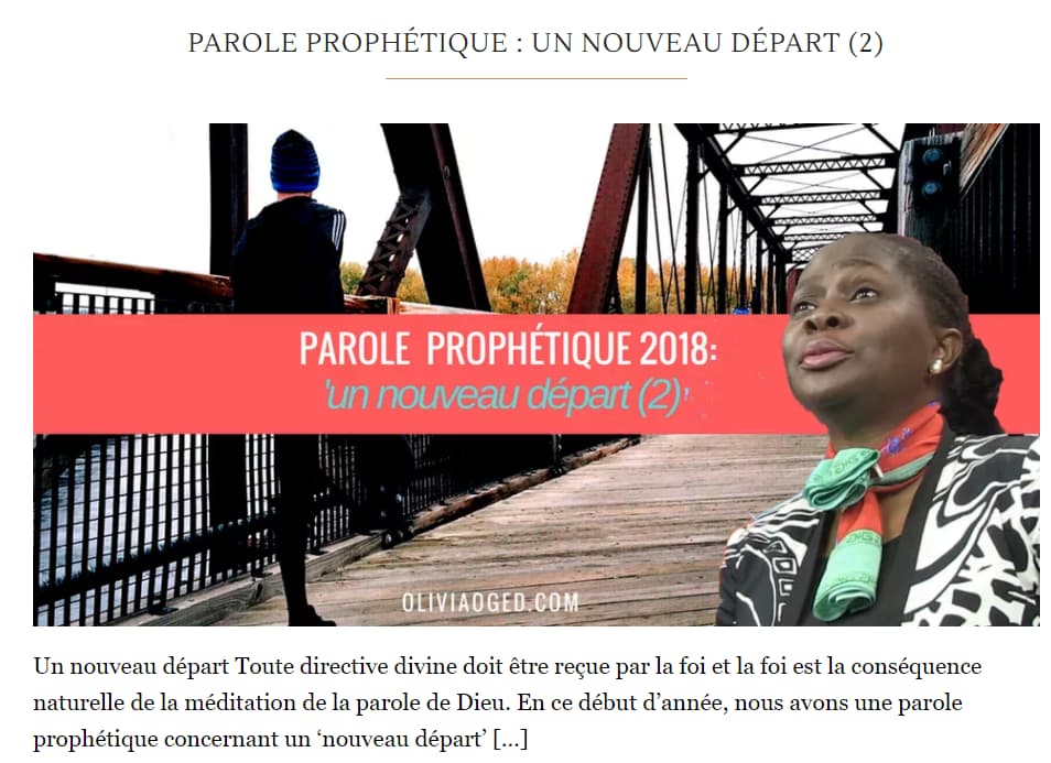 un nouveau départ avec Dieu