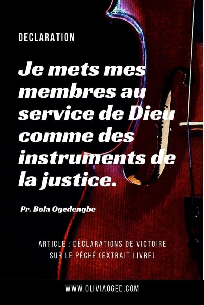 Déclaration de victoire sur le péché