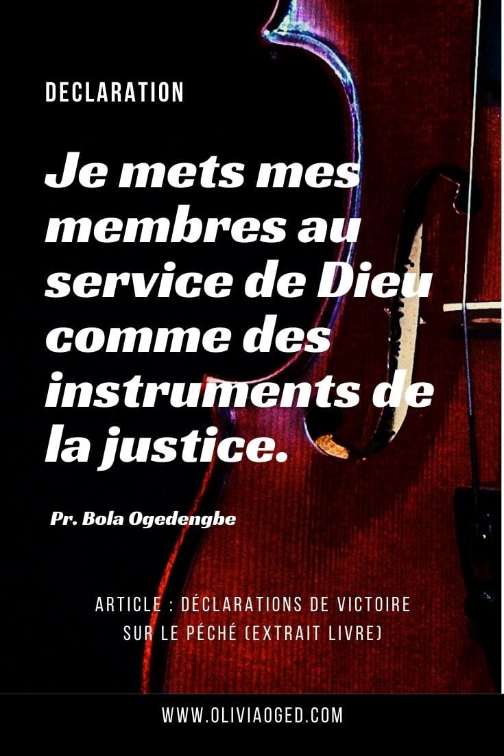 Déclaration de victoire sur le péché